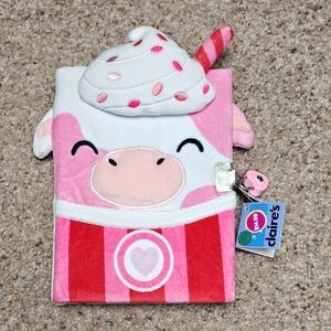Claire's Pink and White Cow Notebook